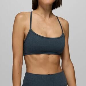 Prana Heavana Every Minute Bra Women's XL Stormy Night Heather Fitted Super Soft